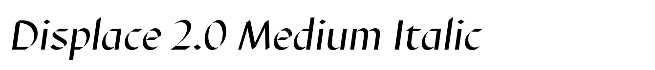Displace 2.0 Medium Italic